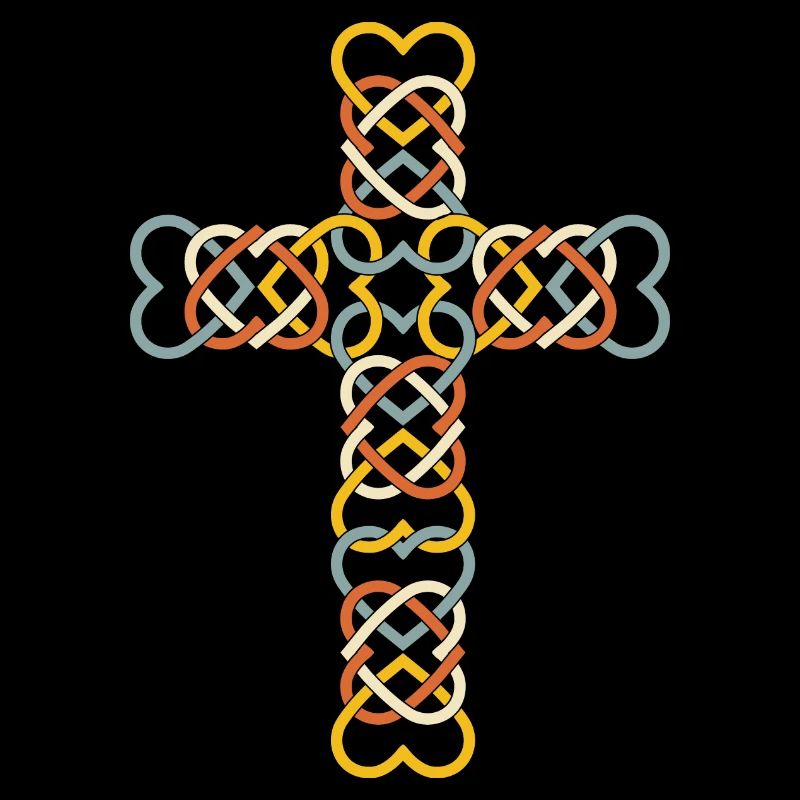 Celtic cross heart knotwork