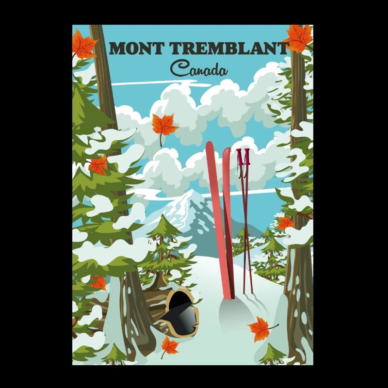 Affiche de ski du Mont-Tremblant Canada