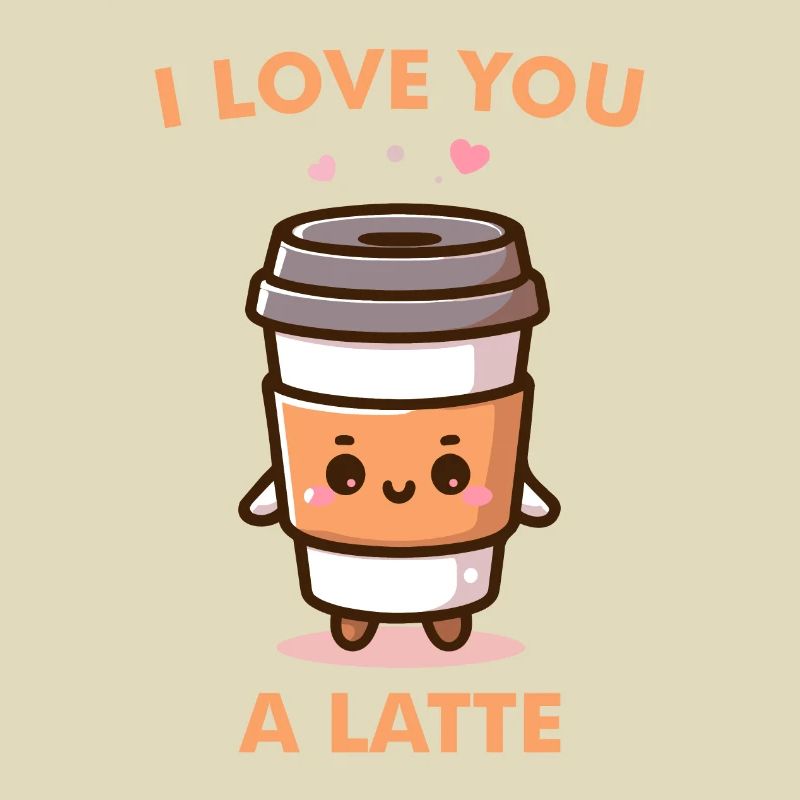 Ich liebe dich Einen Milchkaffee