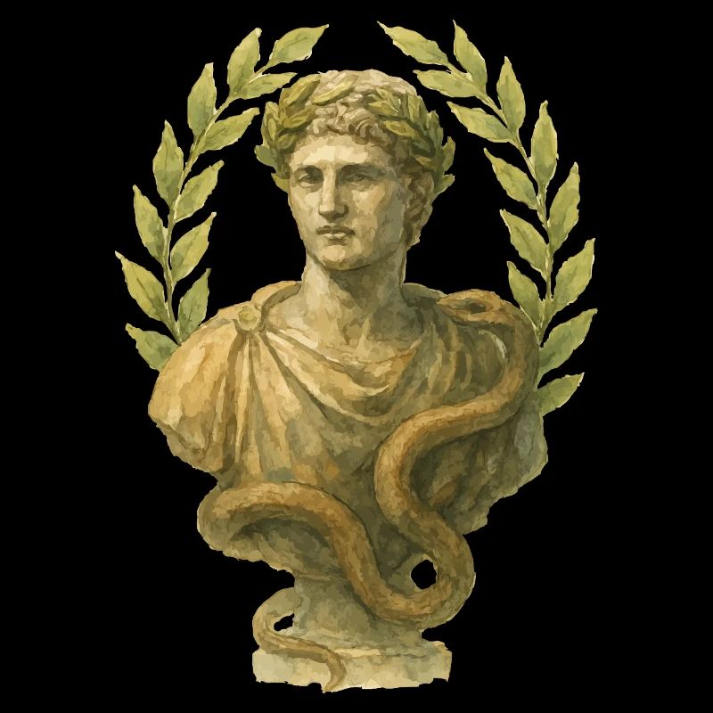 statue rom aquarell