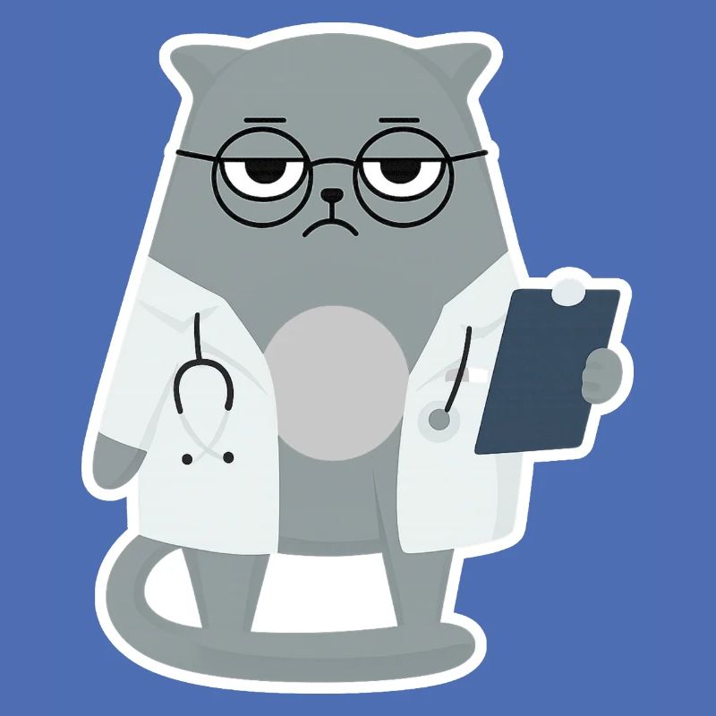 Cat Grumpy Arzt - Katze