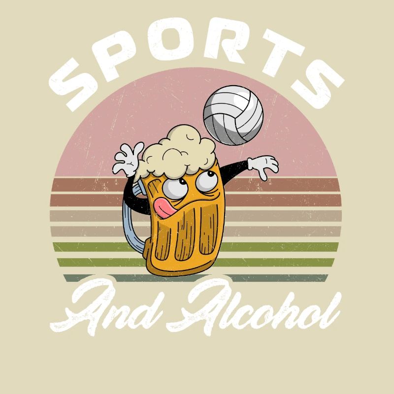 Volleyball Bier Biertrinker Volleyballtrainer