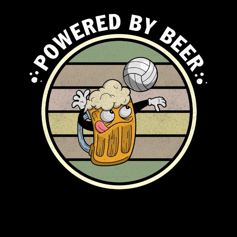 Volleyball Bier Biertrinker Volleyballtrainer