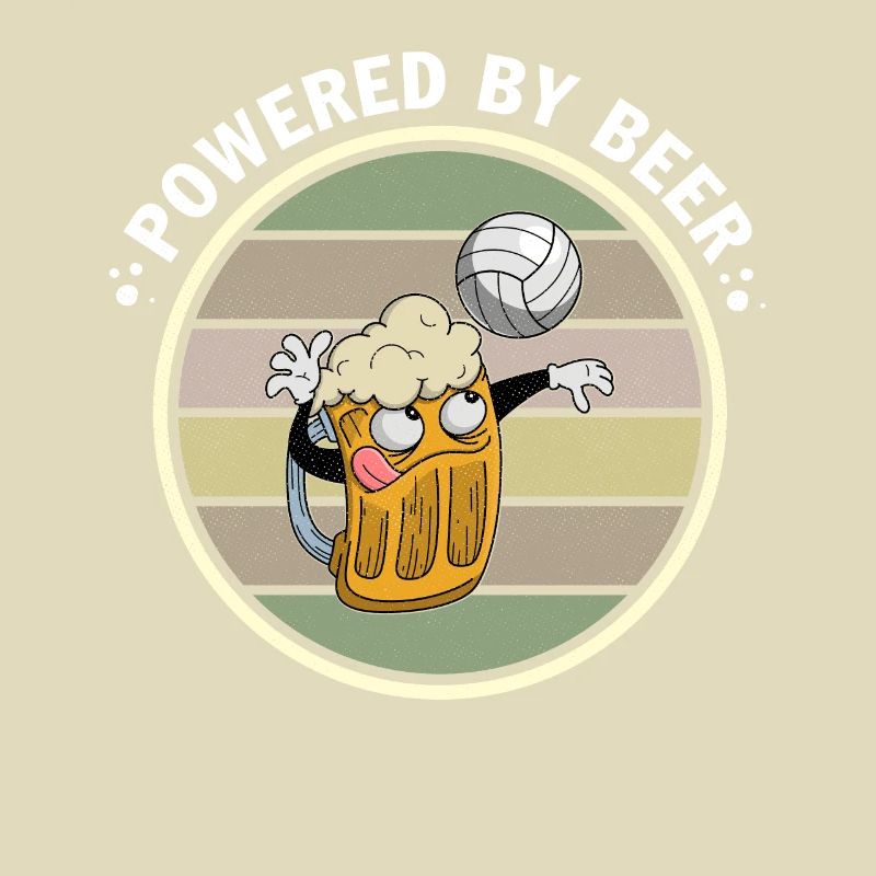 Volleyball Bier Biertrinker Volleyballtrainer