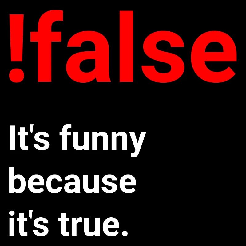 Funny because it's true - joke for programmers