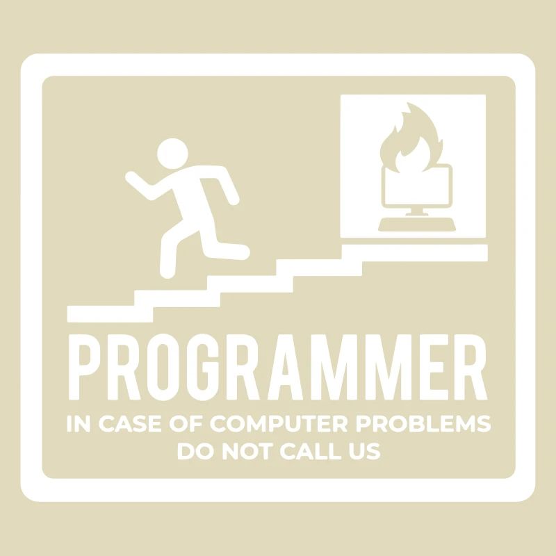 coder shirt in case of computer problems