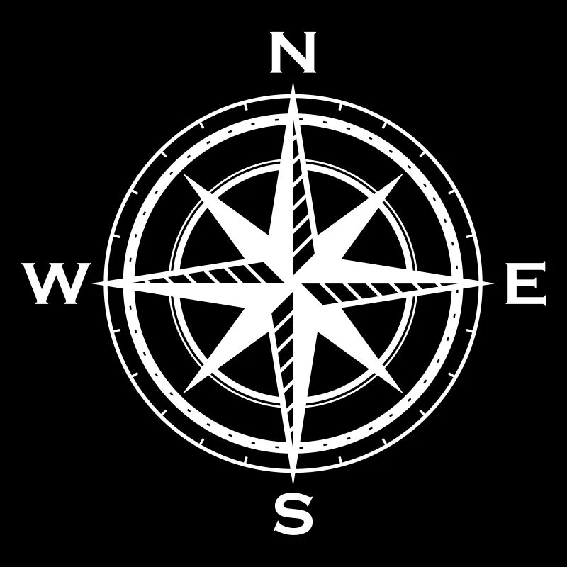 Compass symbol wind rose cardinal direction