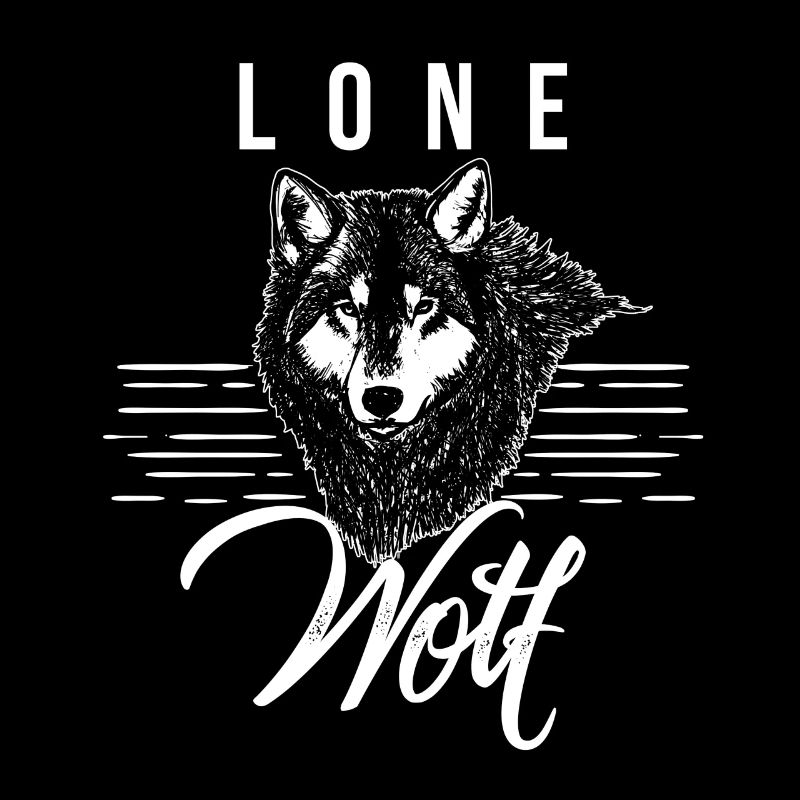 Lone wolf animal predator gift husky
