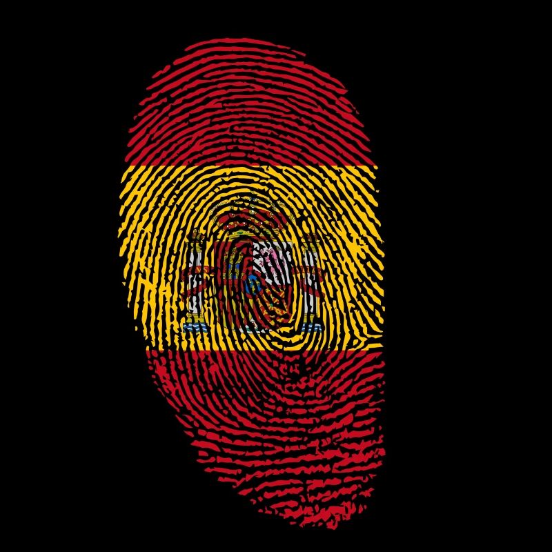 Spain fingerprint gift spanish spanish