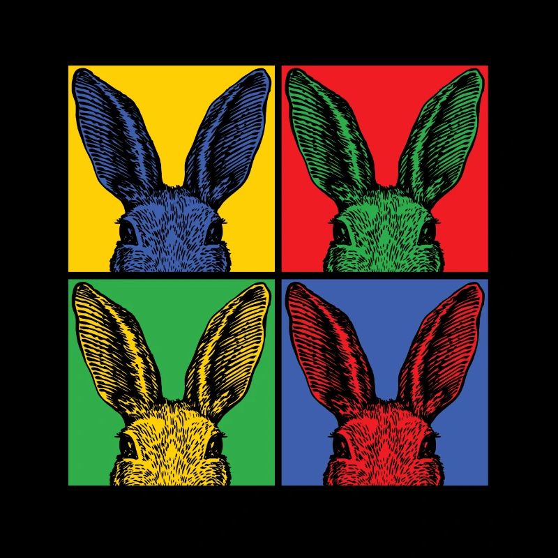 Pop Art Bunny Easter Bunny Rabbit Gift Animal