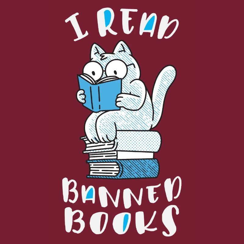 Ich lese verbotene Bücher Katze