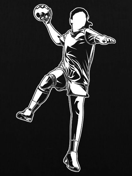 Weiblicher Handballer