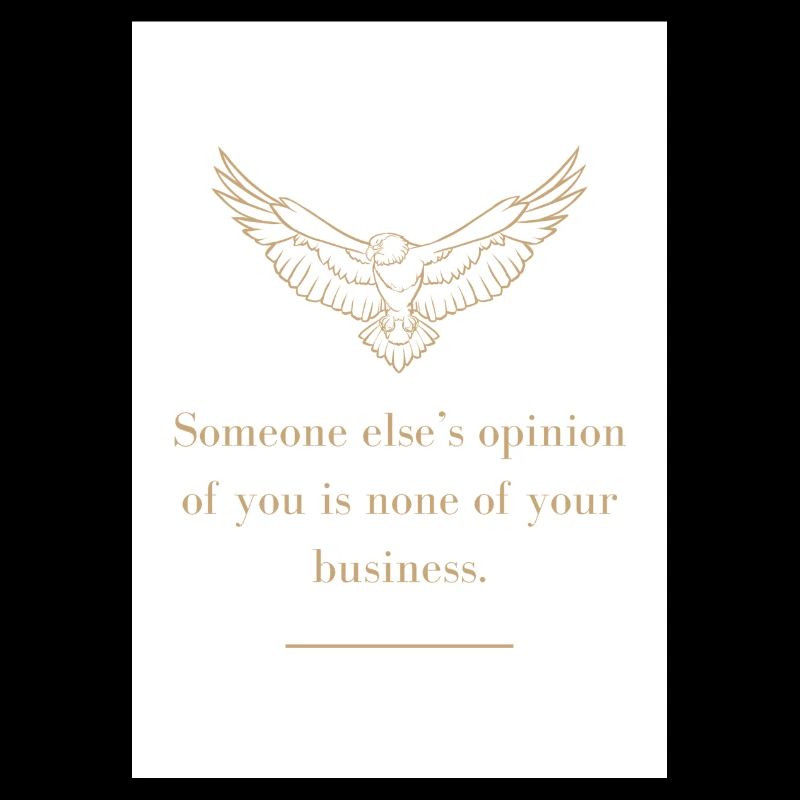 Design mit Spruch mit Adler Symbol