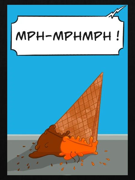 Kenny ließ sein Eis fallen
