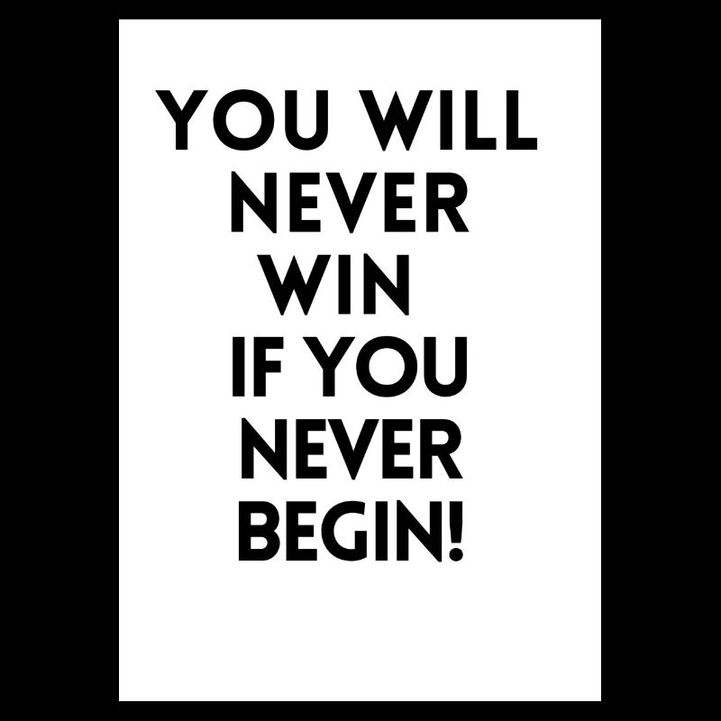 You will never win