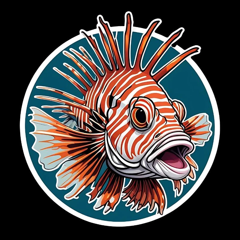 Poisson-lion coloré Poisson corail