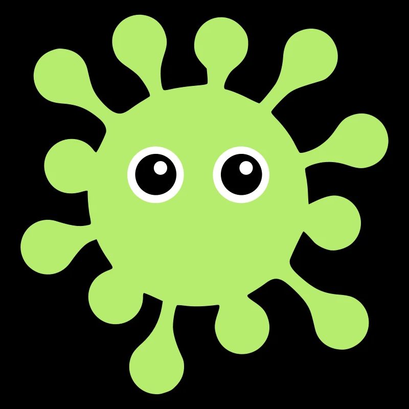 ★ Couleurs de conception modifiables ★ Virus aux yeux écarquillés