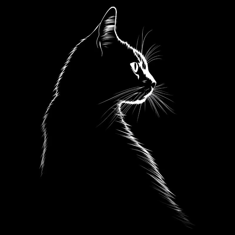 Silhouette einer Katze