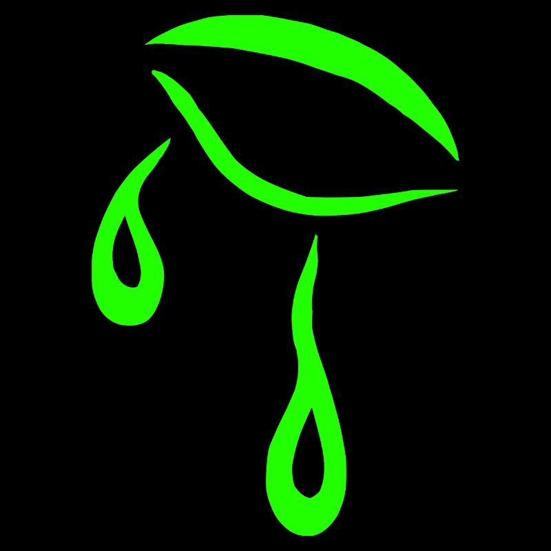 Larmes de tatouage vert de cils