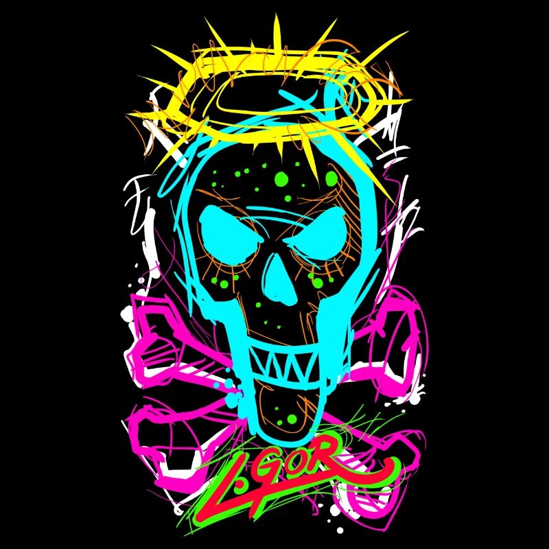 L.Gor Totenkopf Knochen