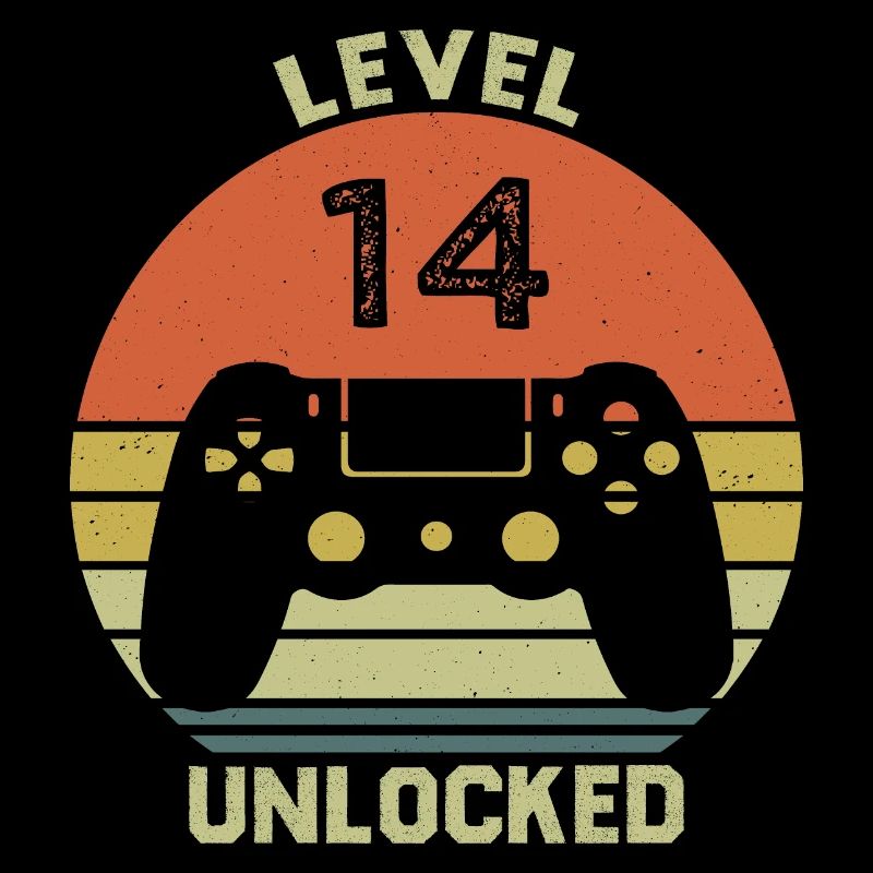 Level 14 Unlocked 14 Jahre Geburtstag Geschenk
