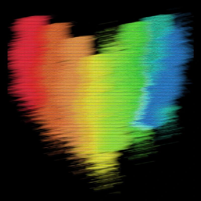 herz, regenbogen, malerei,bunt,unschärfe