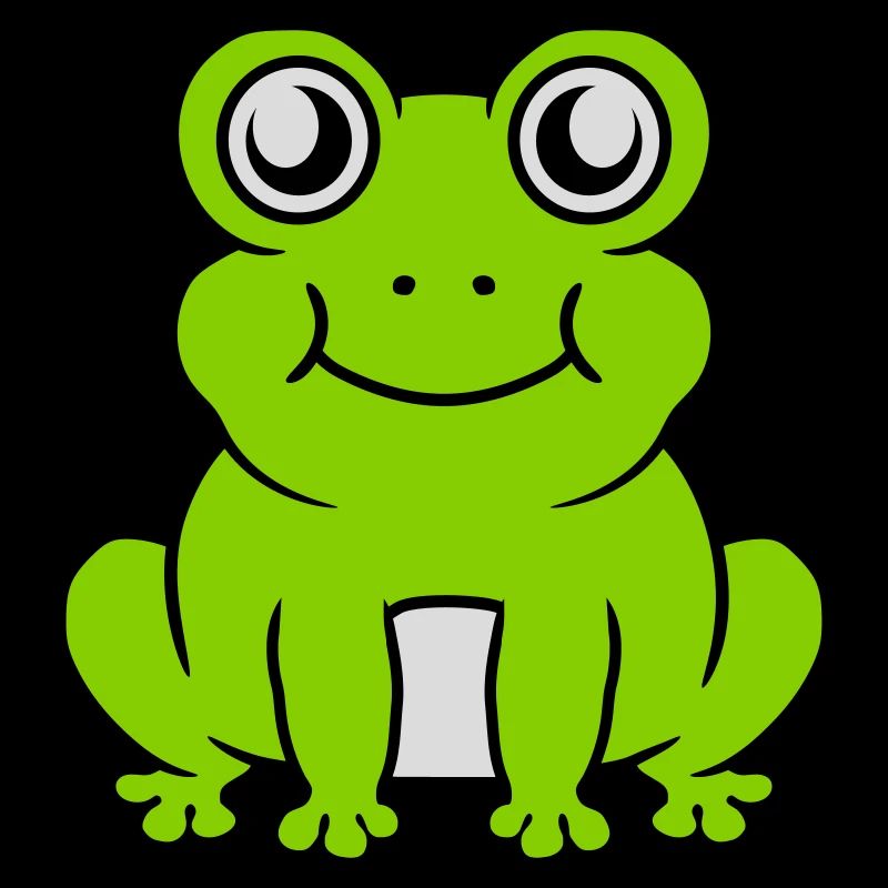 Comic sweet frog sitting
