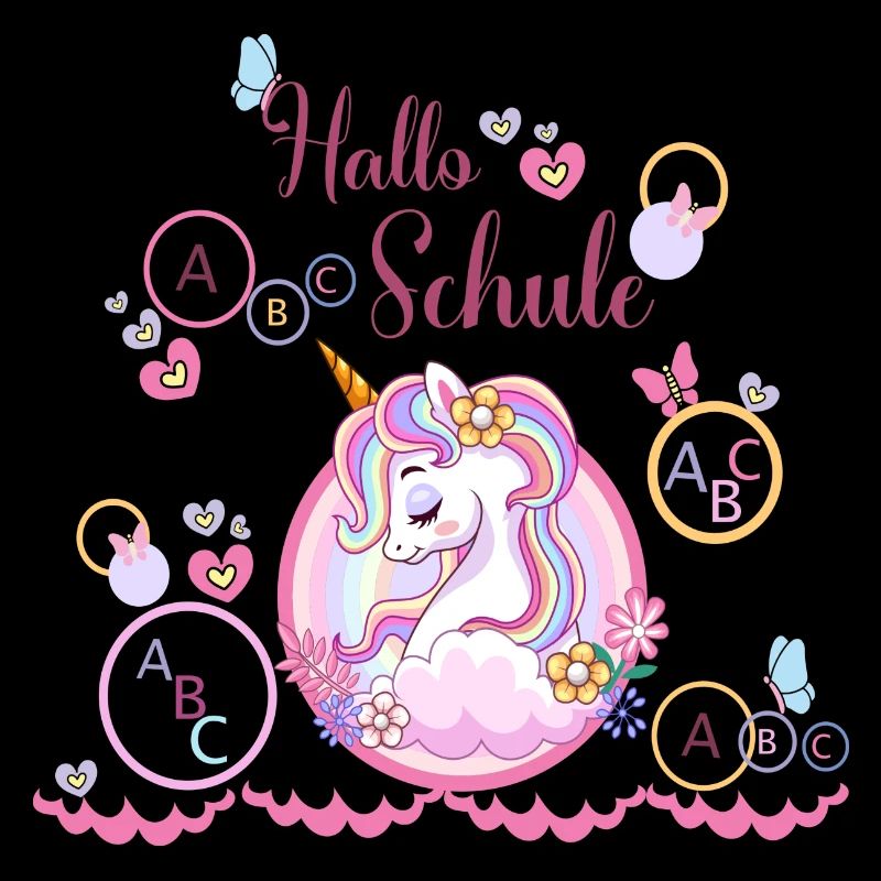 Einhorn Schulbeginn Einschulung Schule