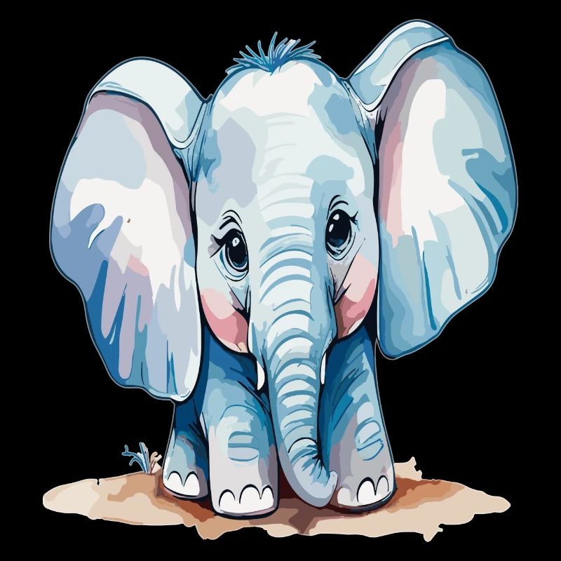 Elefant in Wasserfarben