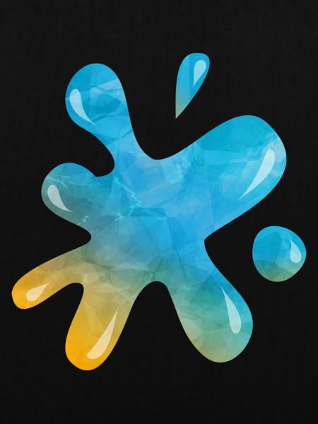 Blaue Flüssigkeit Tinte Splatter Splash