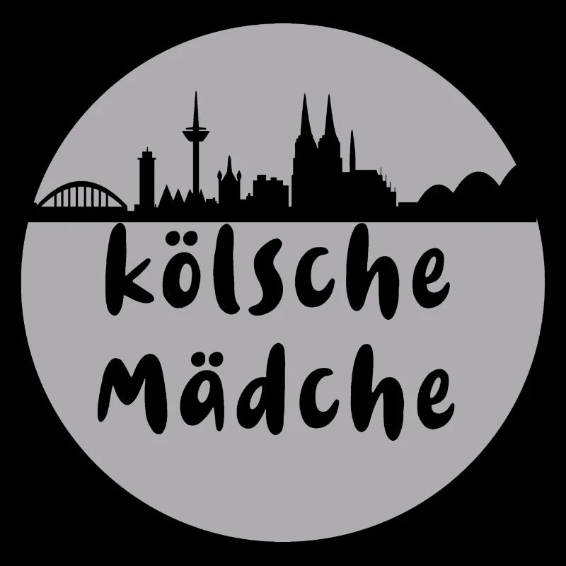 Köln, skyline,scherenschnitt,grau,kölsche mädche
