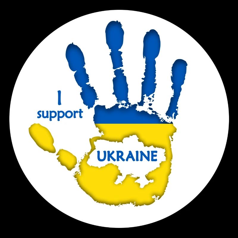 Print I Support Ukraine round
