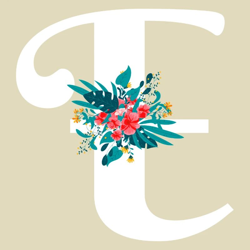 letter E flowered