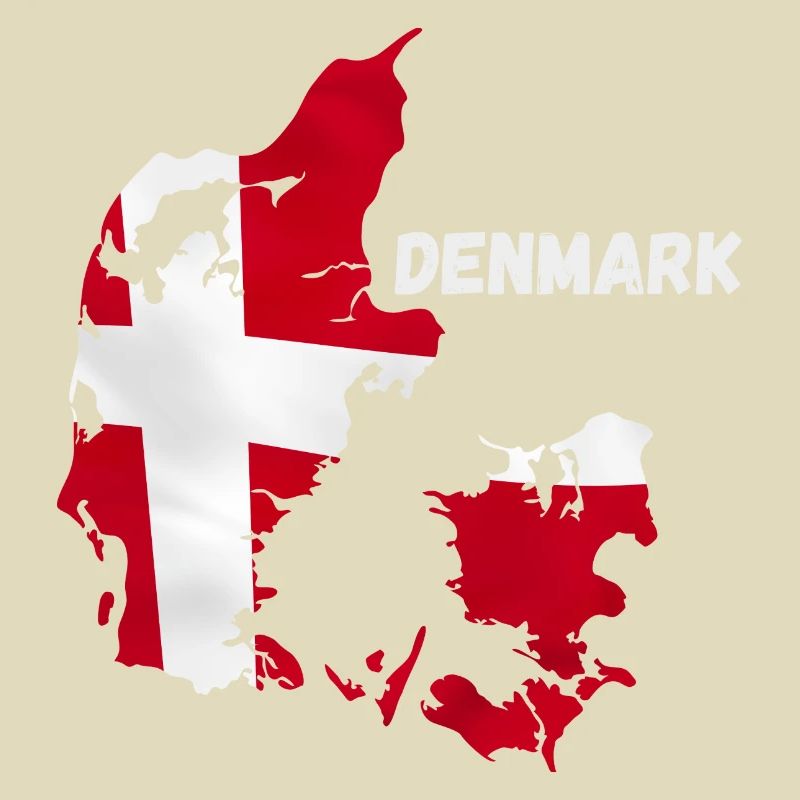 Danemark Drapeau avec lettrage