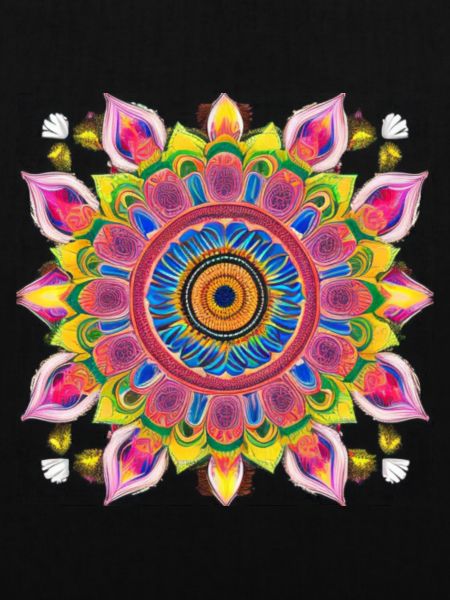 Botanical Mandala Ölgemälde