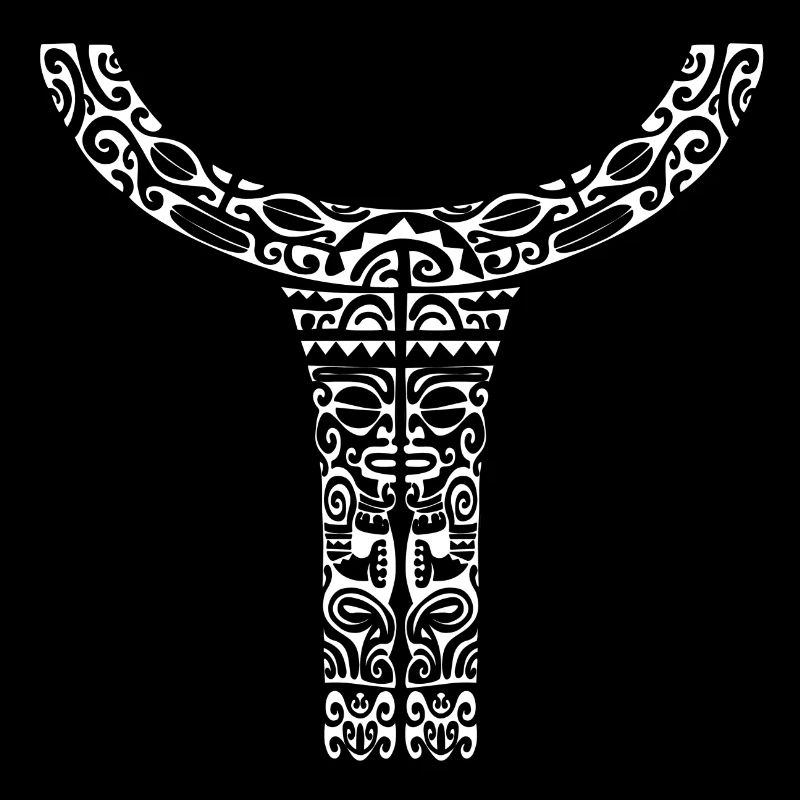 Maori Brustlogo 34 weiß