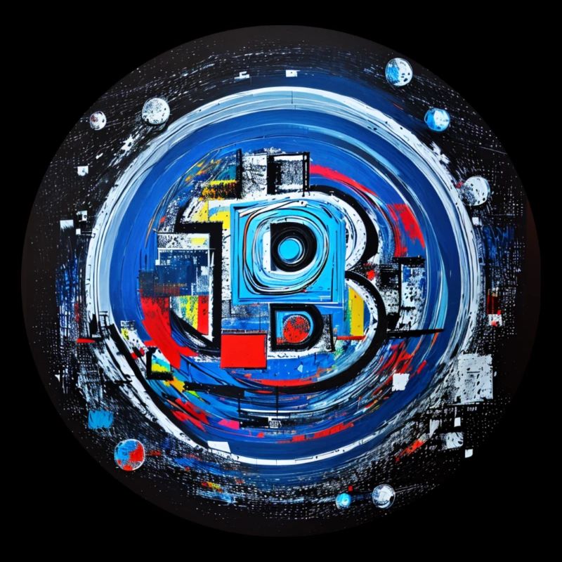 bitcoin abstract blue