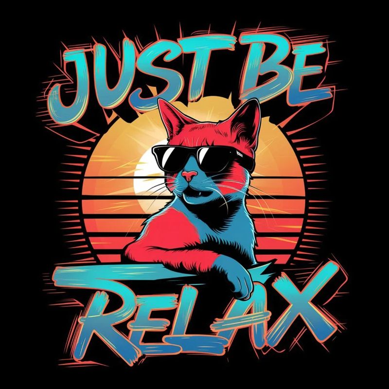chat juste relax - chaton mignon