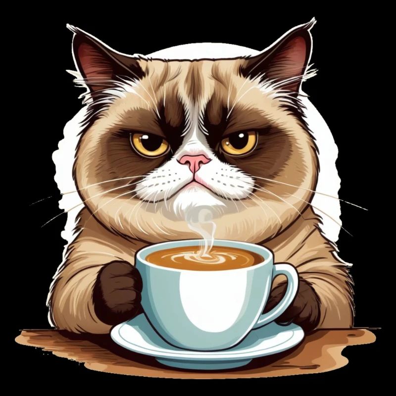 Grumpy Morning Cat