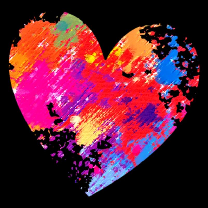 HEART SPLASHED COLORS
