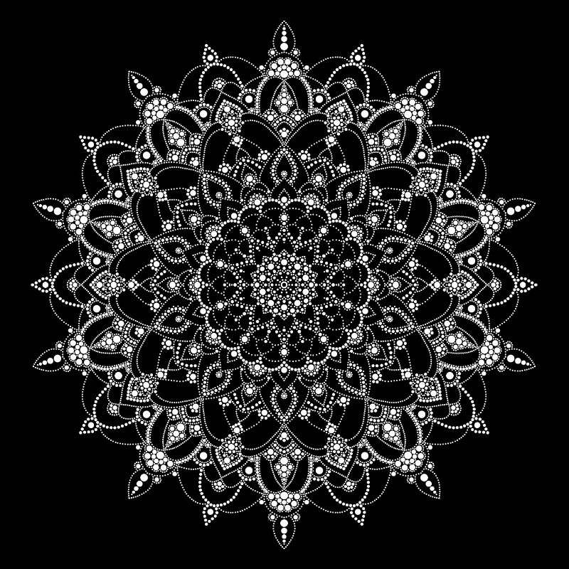 White dotted mandala