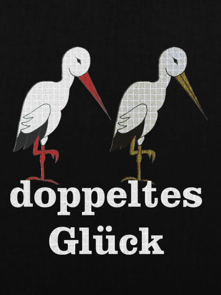 storchenpaar doppeltes glück