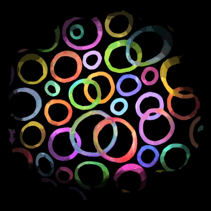 Watercolor Ring Splash Pattern