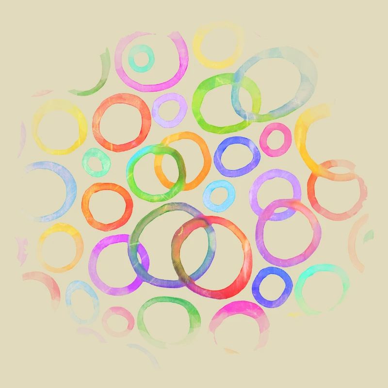 Watercolor Ring Splash Pattern