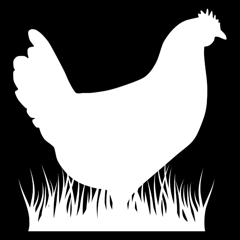 Chicken silhouette white