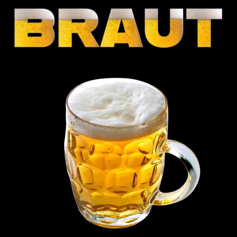 Braut Bier mit Bierkrug Polterfeier