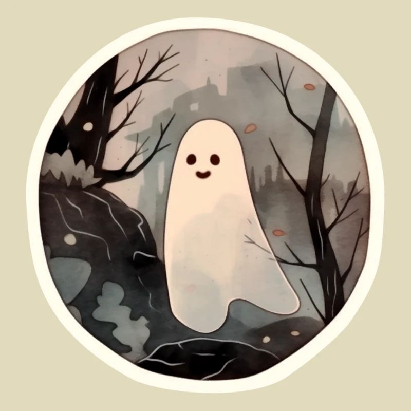 Ein Geist an Halloween