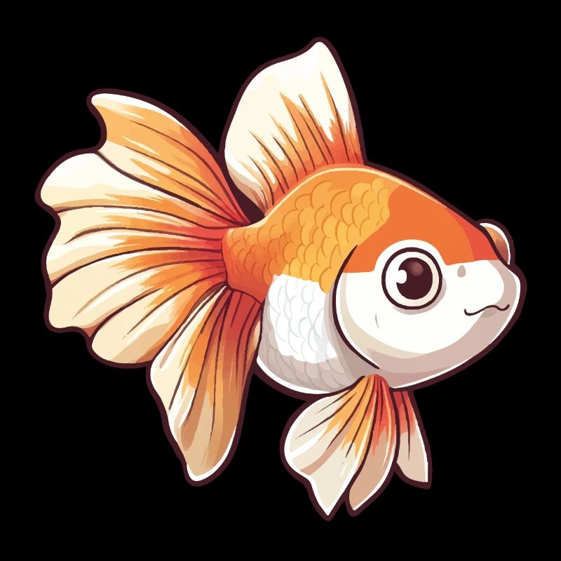 Schleierschwanz Goldfisch Geschenk tolles
