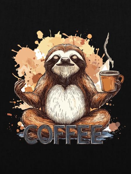 Faultier Sloth Kaffee Coffee