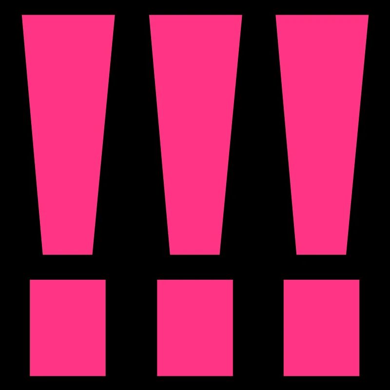 drei ausrufezeichen pink